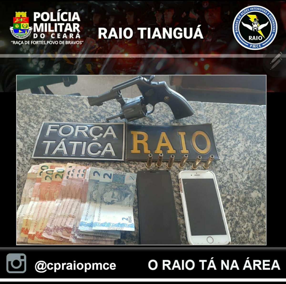 Trio armado é preso pela PMCE em Tianguá CE Polícia Militar