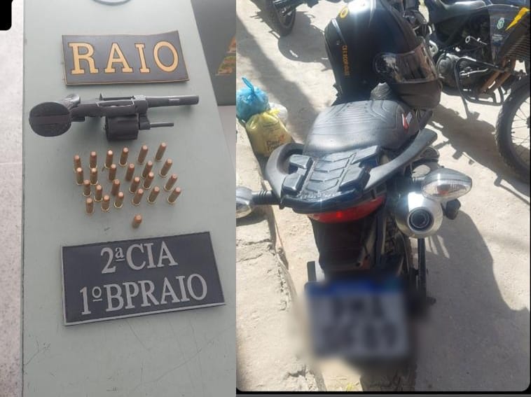 CPRAIO Da PMCE Apreende Arma De Fogo E Moto Clonada No Bairro Granja